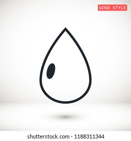 drop icon, stock vector illustration flat design style