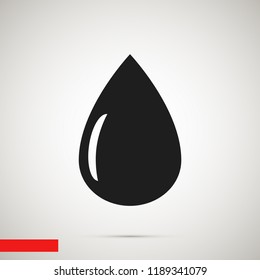 drop icon, stock vector illustration flat design style