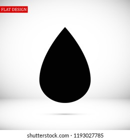 drop icon, stock vector illustration flat design style