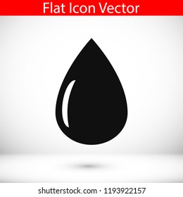 drop icon, stock vector illustration flat design style