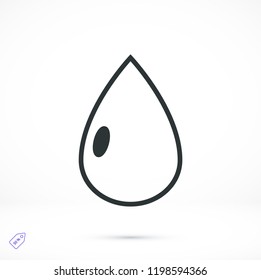 drop icon, stock vector illustration flat design style