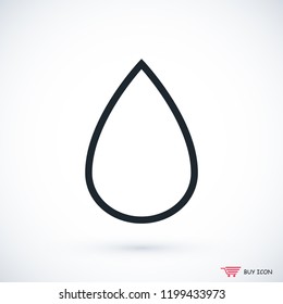 drop icon, stock vector illustration flat design style