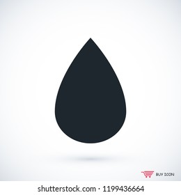 drop icon, stock vector illustration flat design style