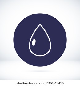 drop icon, stock vector illustration flat design style