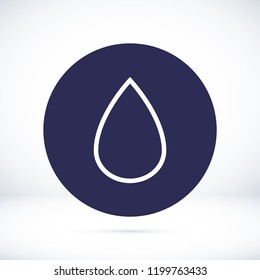 drop icon, stock vector illustration flat design style