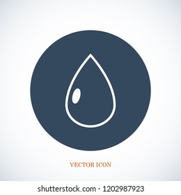 drop icon, stock vector illustration flat design style