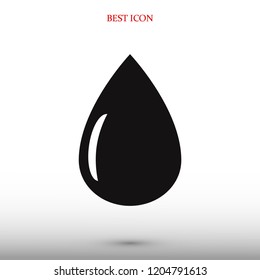 drop icon, stock vector illustration flat design style