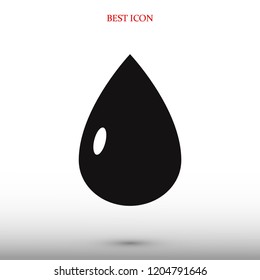 drop icon, stock vector illustration flat design style