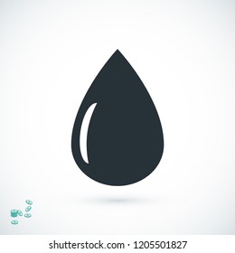 drop icon, stock vector illustration flat design style