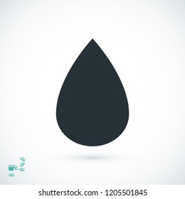 drop icon, stock vector illustration flat design style