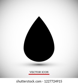 drop icon, stock vector illustration flat design style