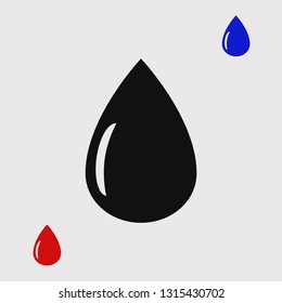 drop icon, stock vector illustration flat design style