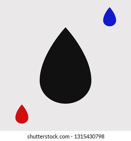 drop icon, stock vector illustration flat design style