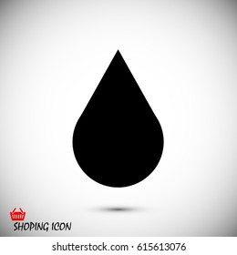 drop icon, stock vector illustration flat design style