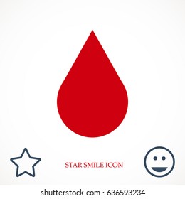 drop icon, stock vector illustration flat design style