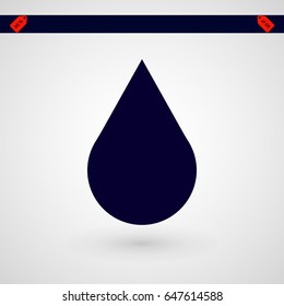 drop icon, stock vector illustration flat design style