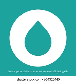 drop icon, stock vector illustration flat design style