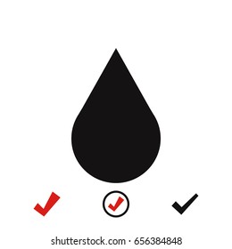 drop icon, stock vector illustration flat design style