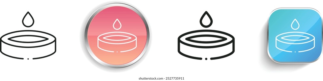 drop icon. Thin Linear, Regular and Button Style Design Isolated On White Background