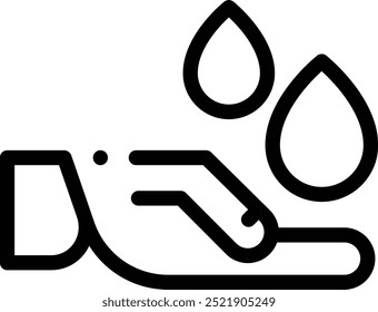 drop icon. Thin Linear Style Design Isolated On White Background
