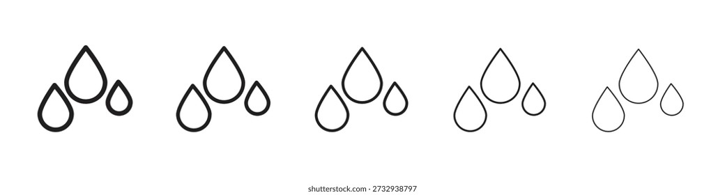 Drop icon in trendy filled solid style in black and white colors