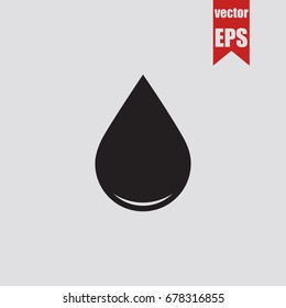 Drop icon in trendy isolated on grey background.Vector illustration.