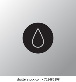 Drop icon in trendy isolated on grey background.Vector illustration.