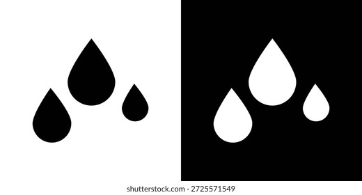 Icono de gota en estilo lineal delgado de trazo de moda.