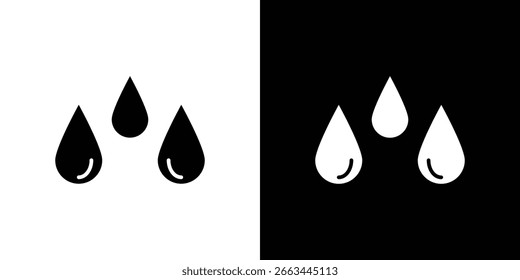 Drop icon Vector clipArt Illustrations in flat style