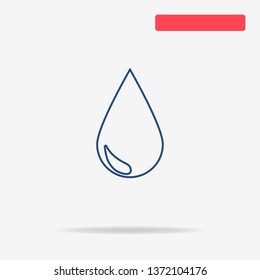 Drop icon. Vector concept illustration for design.