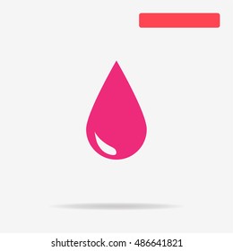 Drop icon. Vector concept illustration for design.