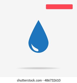 Drop icon. Vector concept illustration for design.