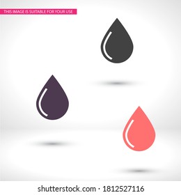 drop icon. Vector Eps 10 . Lorem Ipsum Flat Design 