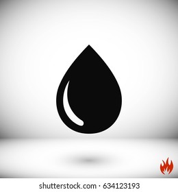 drop icon vector, flat design best vector icon