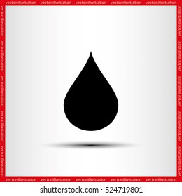 drop icon vector illustration eps10. Isolated badge for website or app - stock infographics