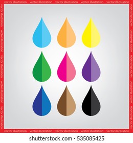 Drop icon. Vector illustration eps10.