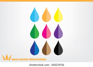 Drop icon. Vector illustration eps10.