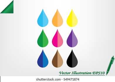Drop icon. Vector illustration eps10.