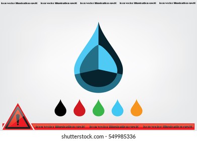 drop icon vector illustration eps10. Isolated badge for website or app - stock infographics