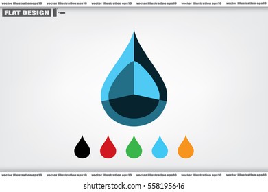 drop icon vector illustration eps10. Isolated badge for website or app - stock infographics.