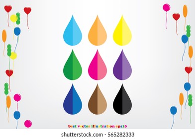 Drop icon. Vector illustration eps10.