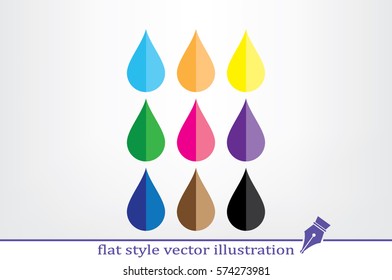 Drop icon. Vector illustration eps10.