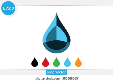 drop icon vector illustration eps10. Isolated badge for website or app - stock infographics.