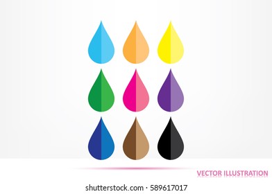 Drop icon. Vector illustration eps10.