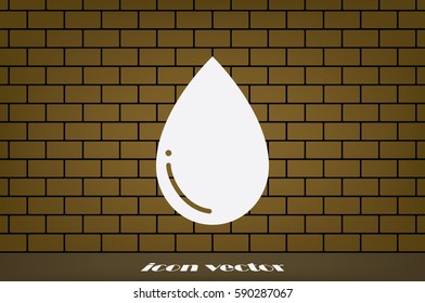 drop icon vector illustration eps10. Isolated badge for website or app - stock infographics