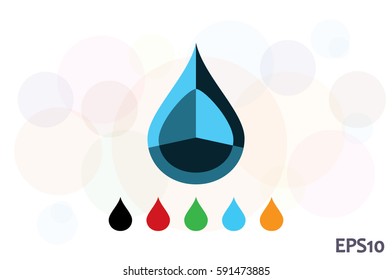 drop icon vector illustration eps10. Isolated badge for website or app - stock infographics