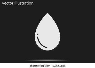 drop icon vector illustration eps10. Isolated badge for website or app - stock infographics.