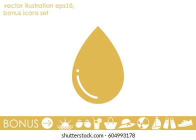 drop icon vector illustration eps10. Isolated badge for website or app - stock infographics