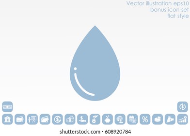 drop icon vector illustration eps10. Isolated badge for website or app - stock infographics
