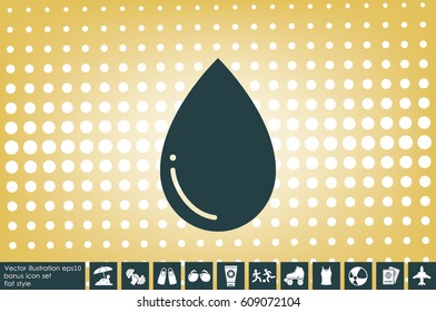 drop icon vector illustration eps10. Isolated badge for website or app - stock infographics